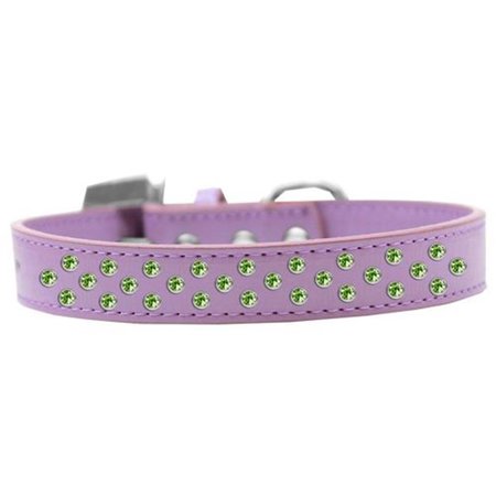 UNCONDITIONAL LOVE Sprinkles Lime Green Crystals Dog CollarLavender Size 16 UN851379